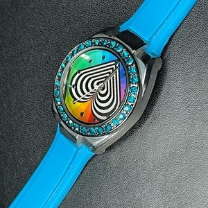Blue heart/rainbow watch
